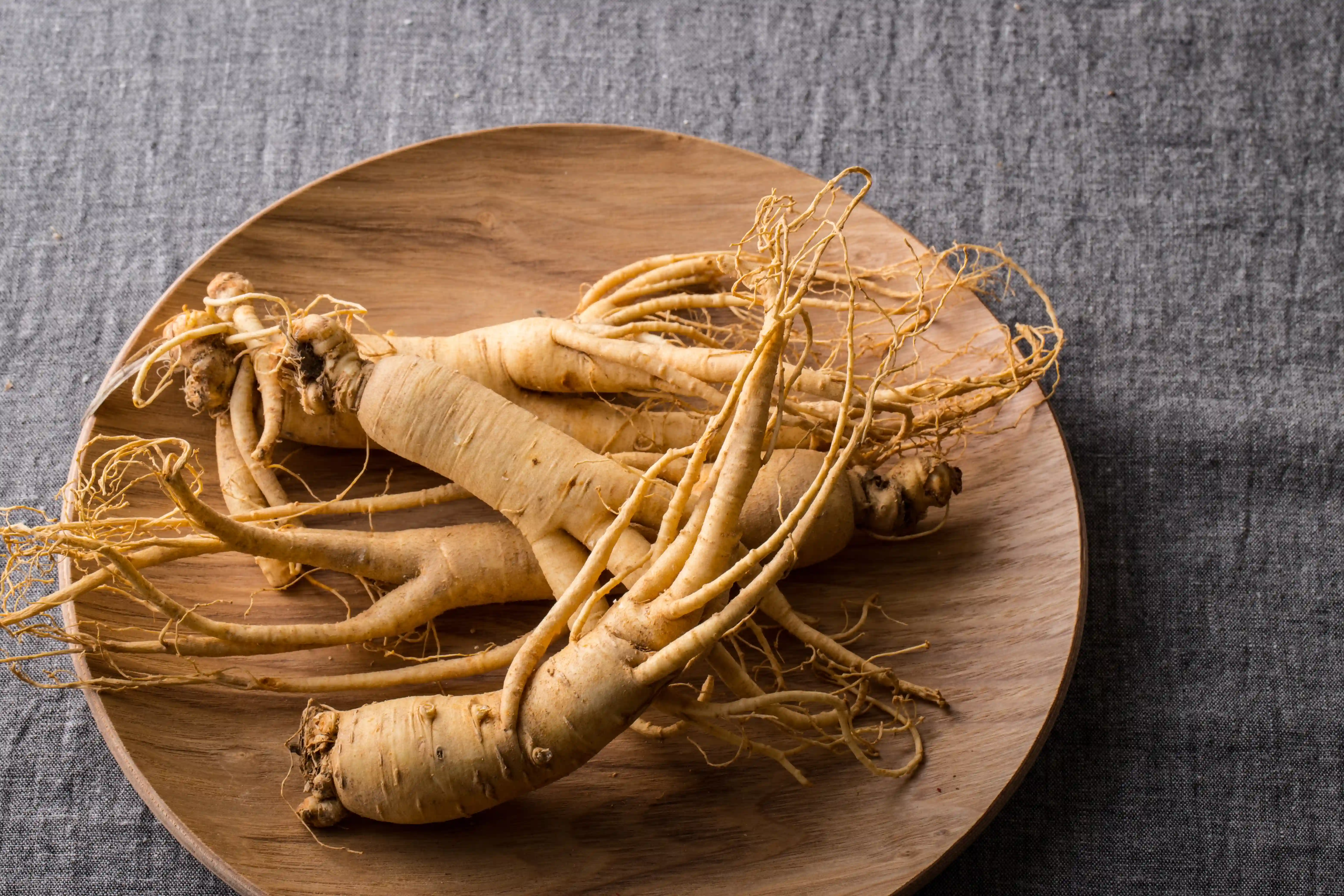 高麗人参の真上からの写真